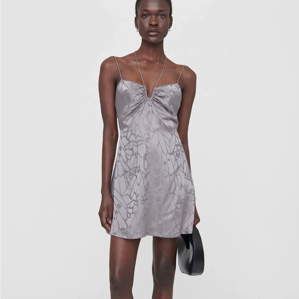 Anine Bing Silk Papillon Dress S